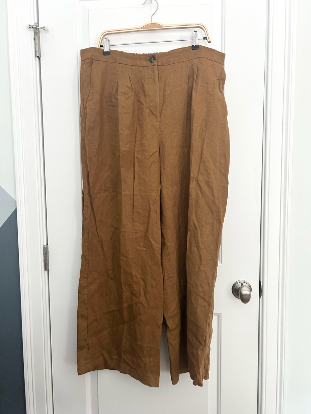 Boden Dulwich Linen Trousers in Brown